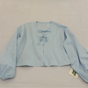 Daily Drills Tie Poplin Top